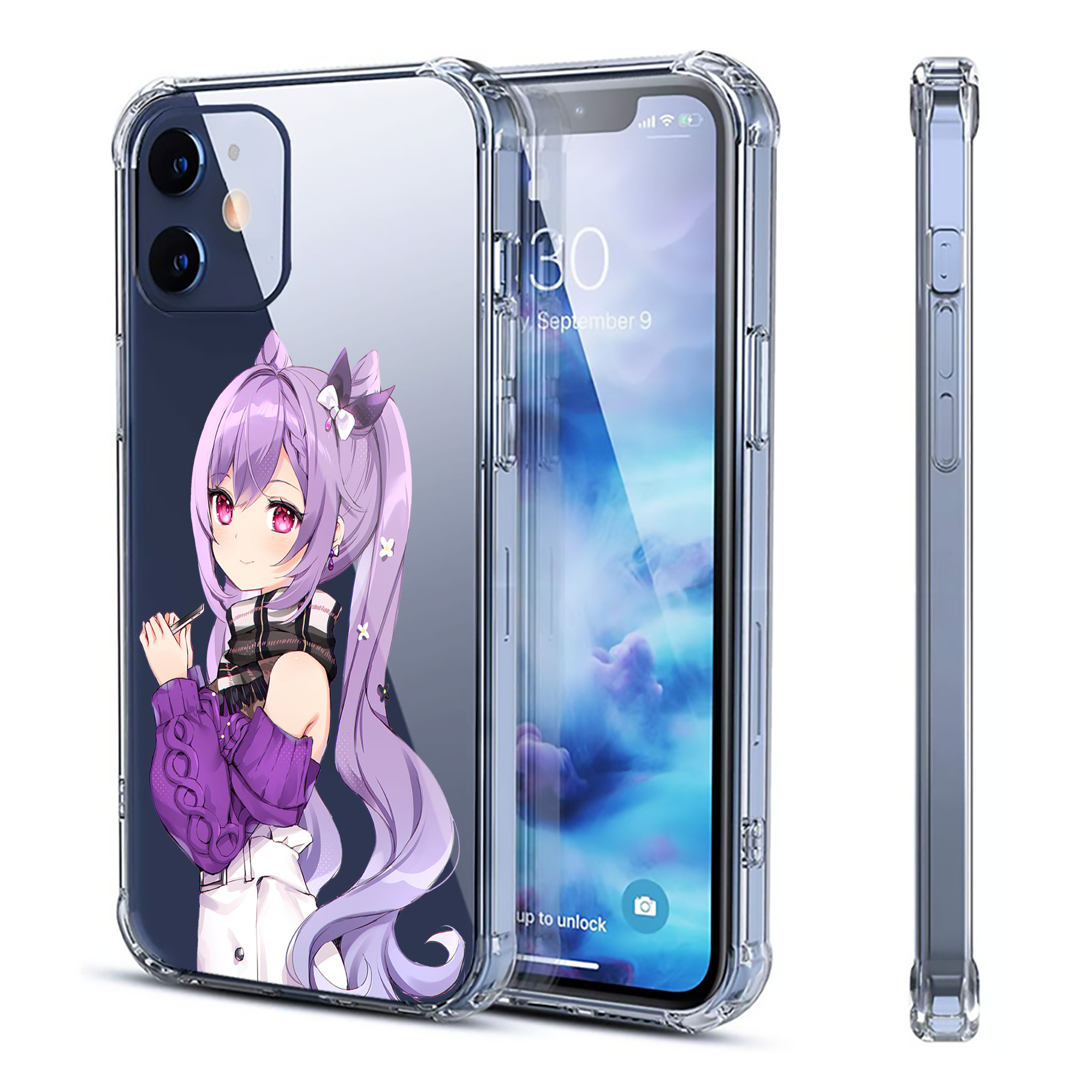 げんし神 刻晴 こくせい genshin Kokusei 【iPhone 12シリーズ対応】透明スマホケース（クリアソフトケース）